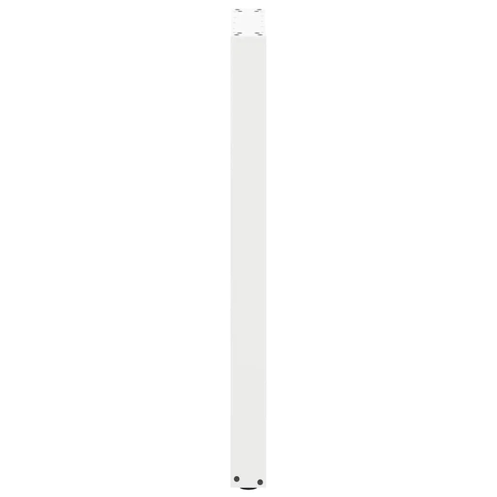 Set di 2 gambe per tavolo da bar a forma di U con piedini regolabili 50 x 100 cm design moderno acciaio bianco 02_0057473