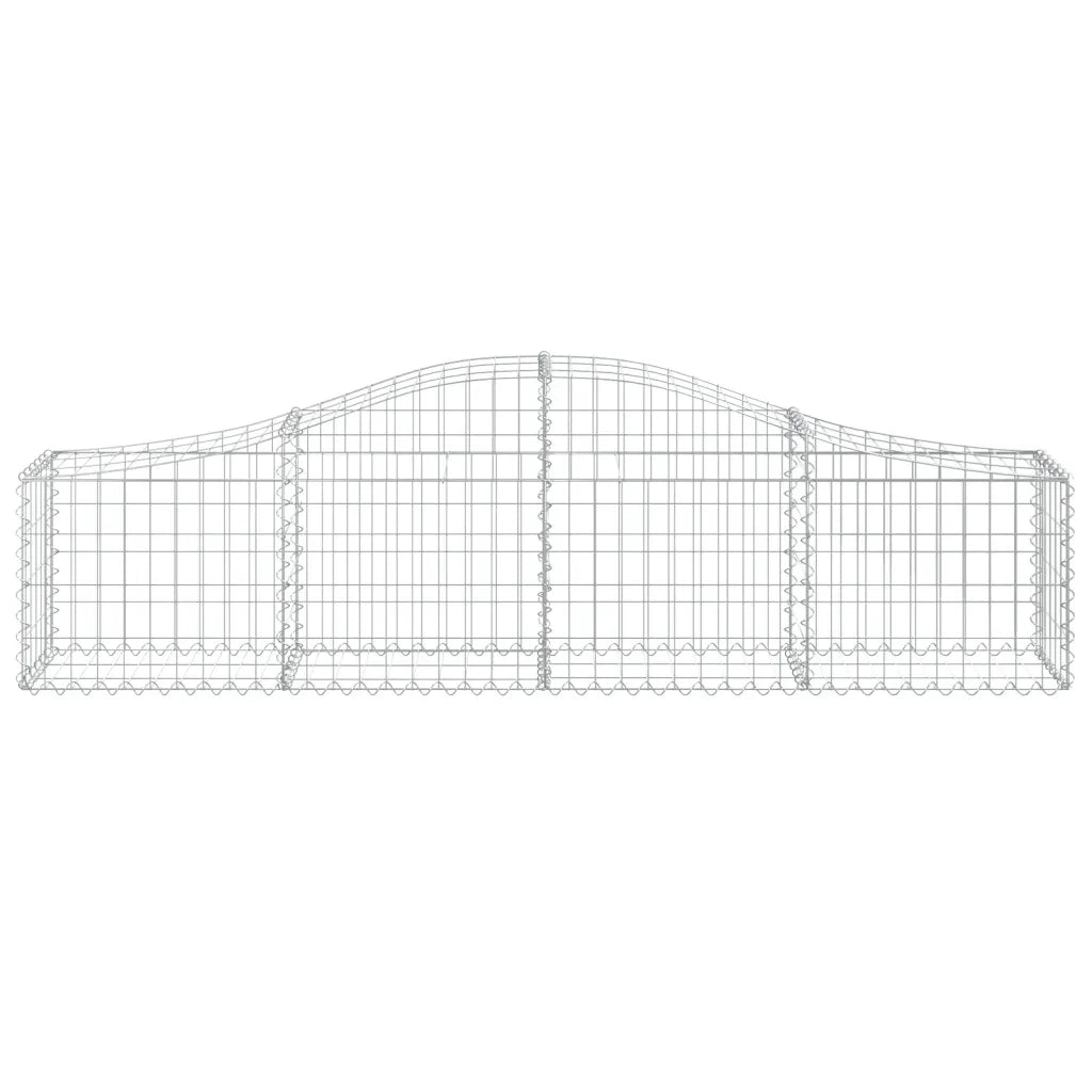 Cesti Gabbioni ad Arco 18 pz 200x30x40/60 cm Ferro Zincato 3145381