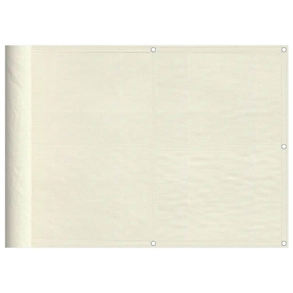 Paravento da Balcone Crema 75x1000 cm 100% Poliestere Oxford 4000195