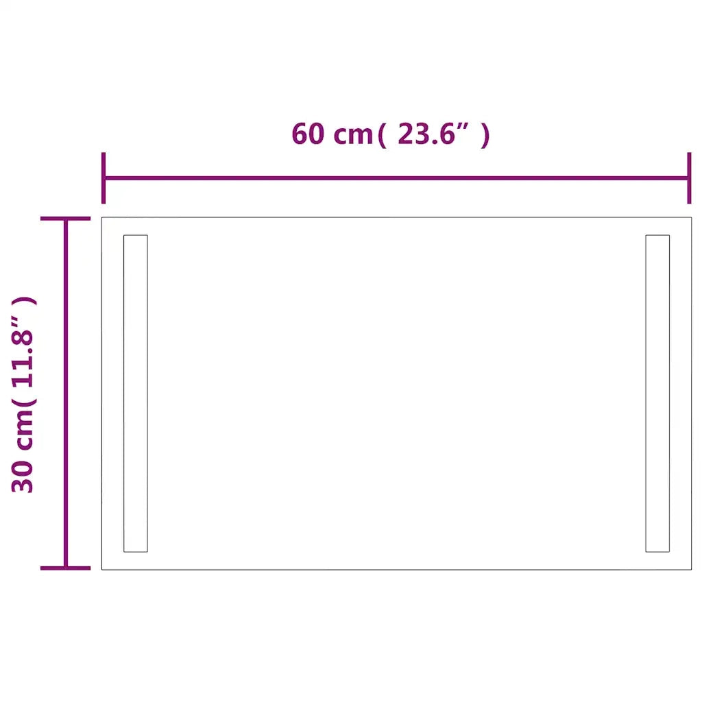 Specchio da Bagno con Luci LED 60x30 cm cod mxl 51975