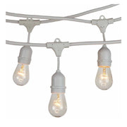 Trade Shop - Catena Luminosa Esterno Ip44 Cordoniera Portalampada A Cascata 10xe27 11mt St-ap - Bianco