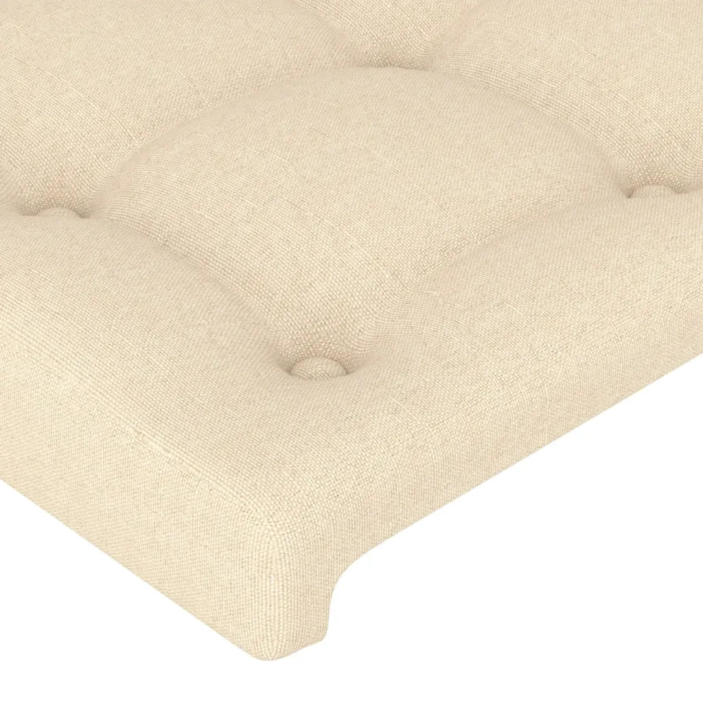 Testiera a LED-Testata con LED Crema 200x5x78/88 cm in Tessuto 664328