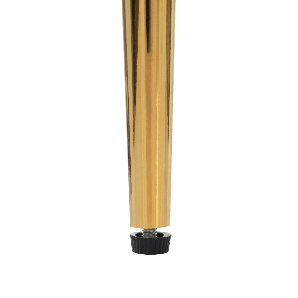 Set di 2 sedie da pranzo in velluto beige con gambe in metallo