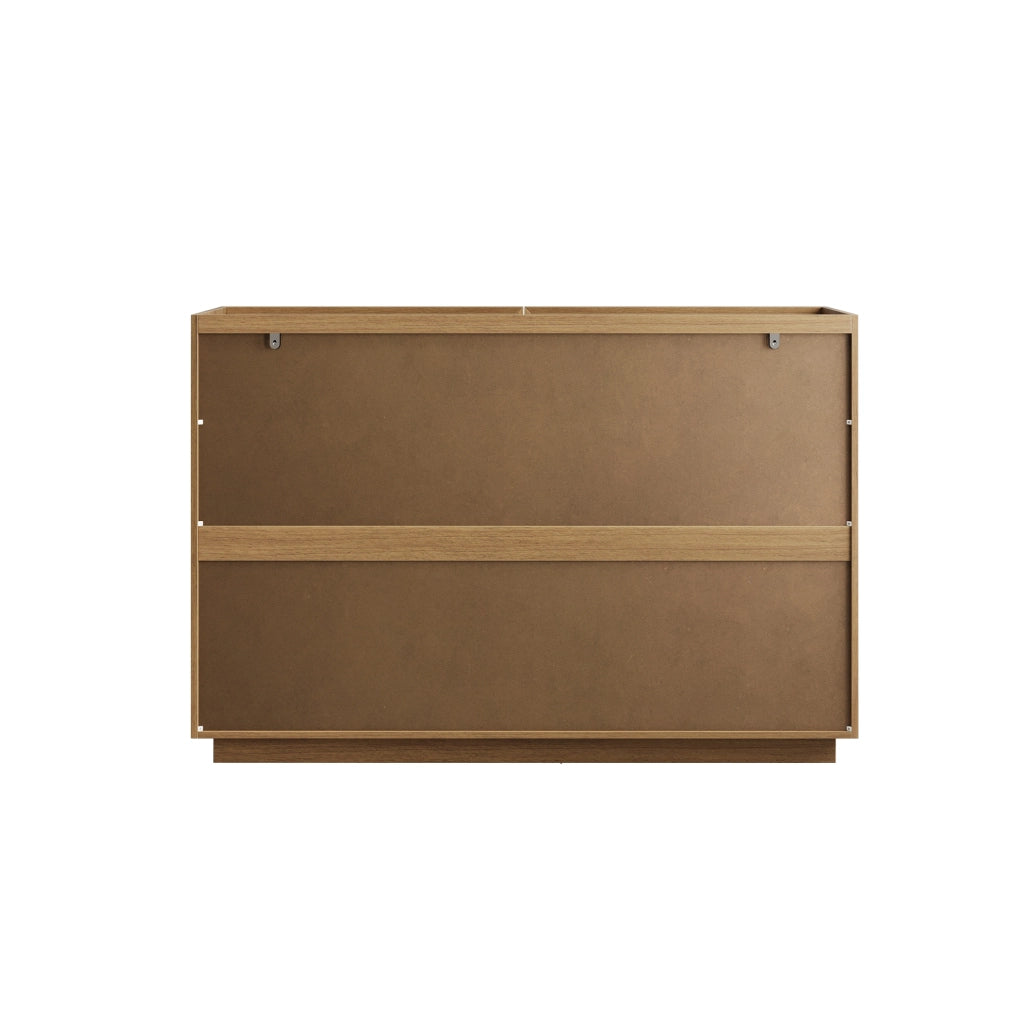 Cassettiera 115x48x78 cm con sei cassetti; guide metalliche; in MDF e truciolare; naturale