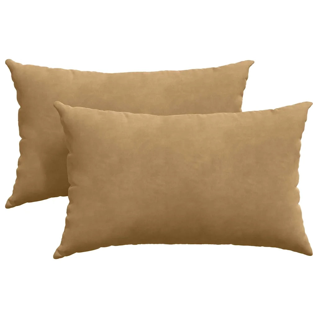 Cuscini da Divano 2 pcs Marrone 50 x 30 cm Tessuto in Cords 42013635