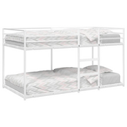 Letto a Castello senza Materasso-Struttura Letto a Castello Bianco 75x190 cm in Acciaio 223231
