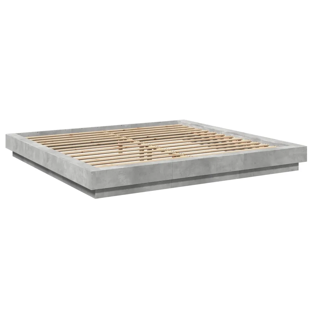 Giroletto-Struttura Letto Grigio Cemento 180x200 cm in Legno Multistrato 512513