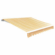 Tendone Parasole in Tela Giallo Girasole e Bianco 4 x 3 m