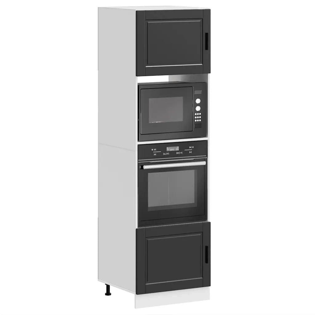 Armadi Forno 2 pz Porto Neri in Legno Multistrato 3315052