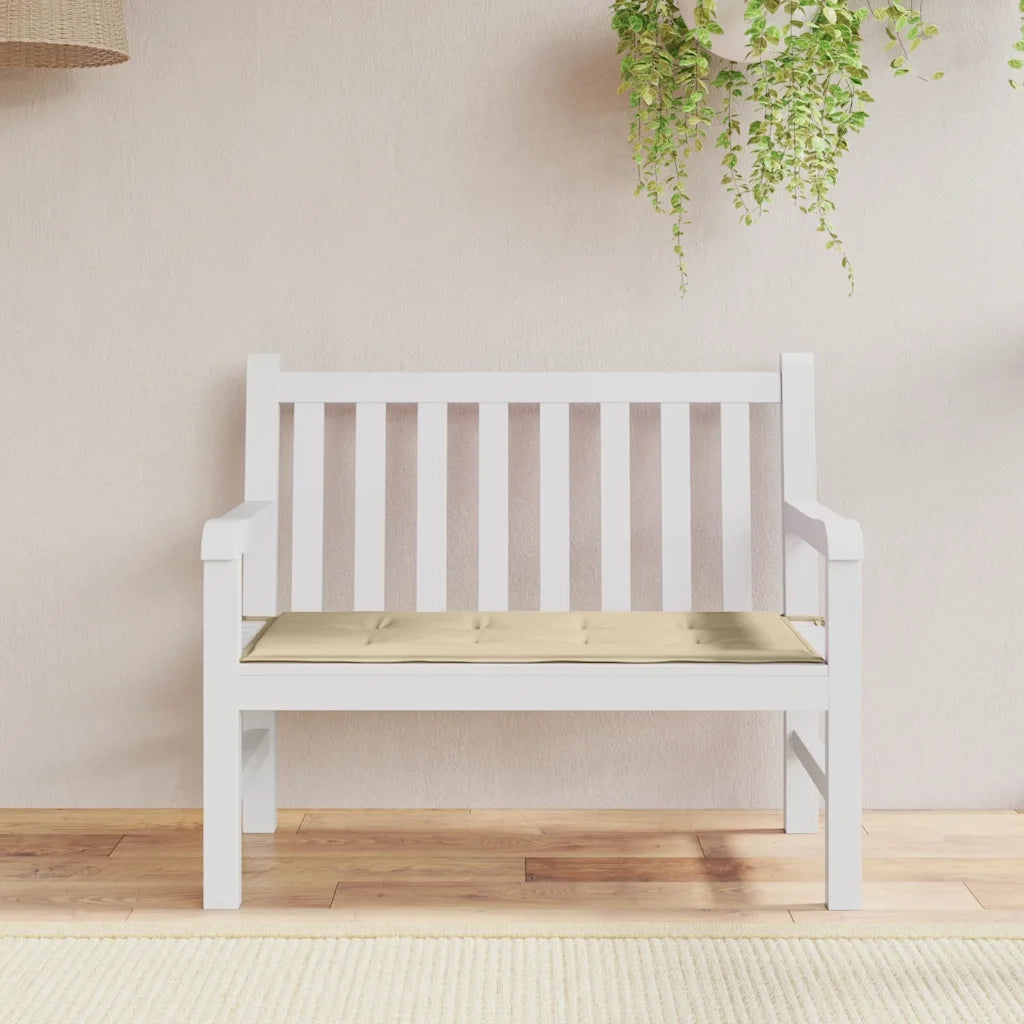 Cuscino per Panca Beige 100x50x4 cm in Tessuto Oxford