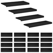 Tappeti per scale 20 pz 70 x 25 x 2 cm Nero 3446532