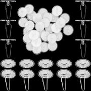 Hanger per soffitto - 100 pezzi - Translucido - Rilascio circolare - Applicazione autoadesiva - Adatto per soffitto e parete - Ideale per festa di matrimonio, compleanno e festa