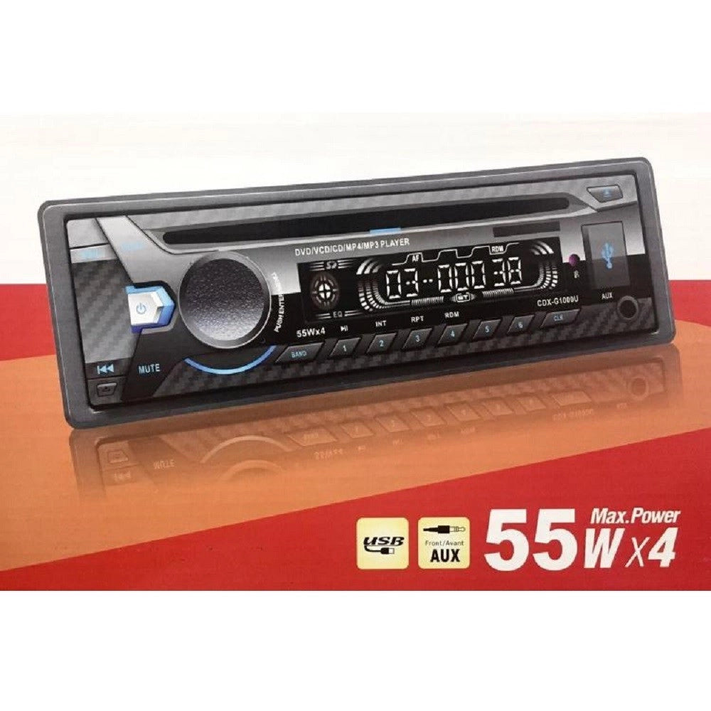 Trade Shop - Stereo Auto Autoradio Cd Dvd Mp3 Mp4 Sd Usb Aux 55w X 4 Frontalino Estraibile -