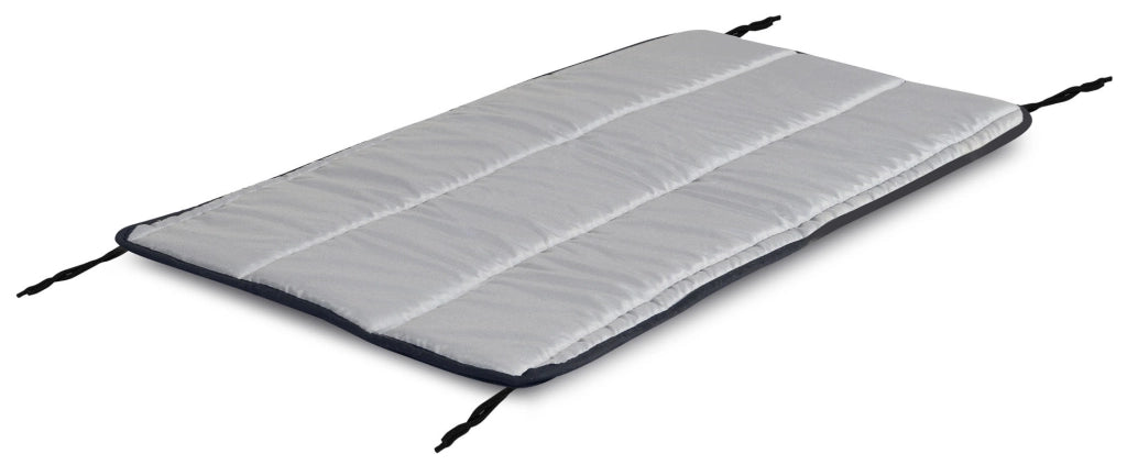 Cuscino trapuntato impermeabile grigio scuro per sedia da giardino AIO FACTORY 150x50 cm