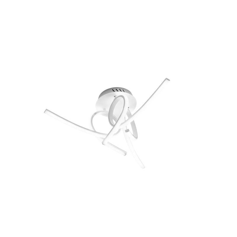 Lampada a Soffitto TOSCA P/3 LED Integrato 45W 2500lm 4000K Luce Naturale - Alluminio Satinato Bianco Diffusore in Silicone - Gealuce