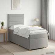 Letto box spring con materasso Grigio Chiaro 80 x 200 cm 3453746