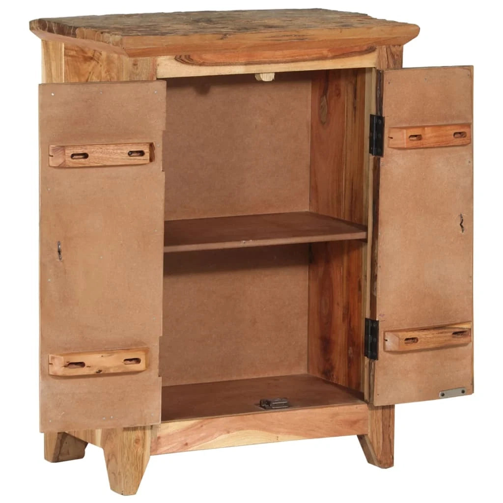 Credenza buffet cassettiera mobile contenitore organizer cucina soggiorno soggiorno 55 x 33 x 75 cm legno massello di acacia e legno di recupero marrone 02_0029588
