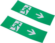 8 pezzi di segnalazione di uscita di emergenza PVC autoadesivi con freccia a sinistra segnalazione di uscita di emergenza.