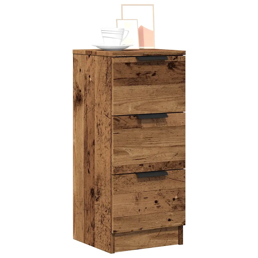 Credenze 2 pz Legno Antico 30x30x70 cm in Legno Multistrato