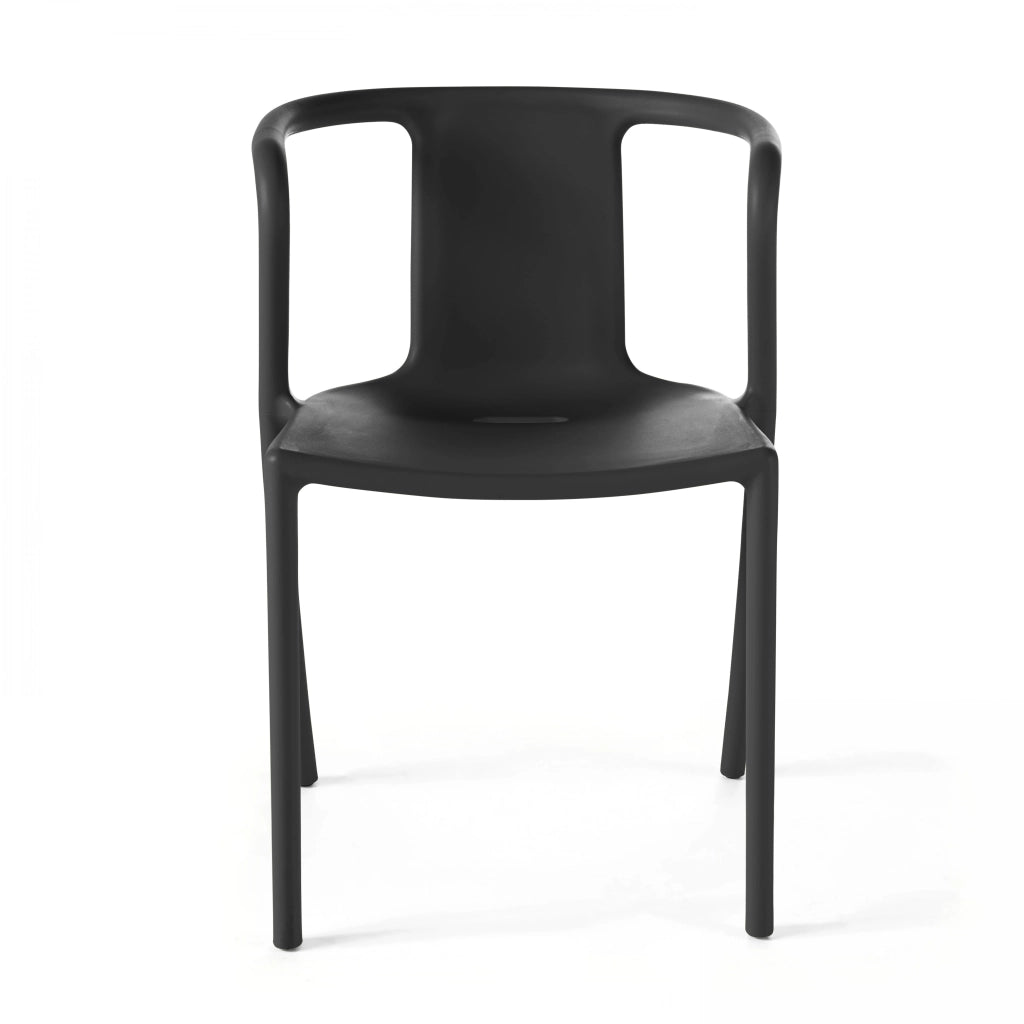 Oviala - Set di 4 sedie in plastica nera