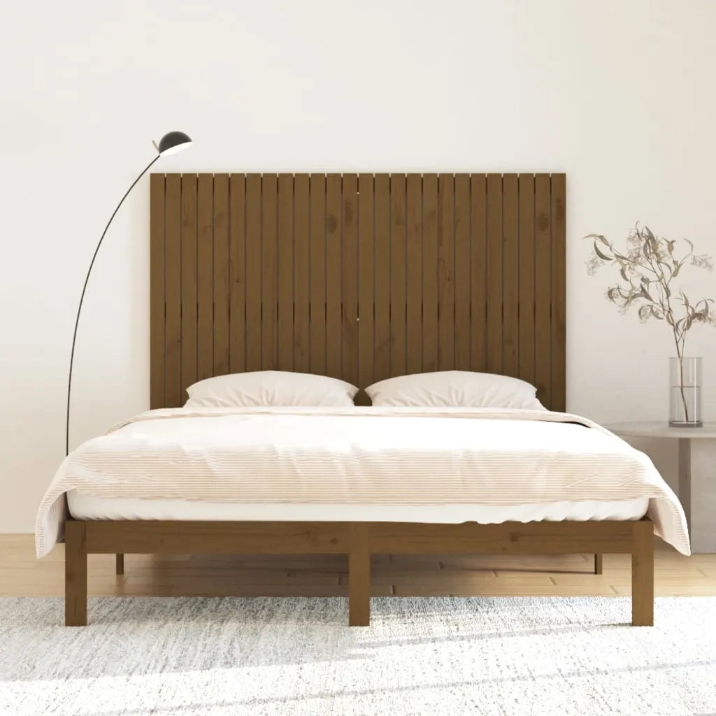 Testiera da Parete Ambra 166x3x110 cm in Legno Massello di Pino