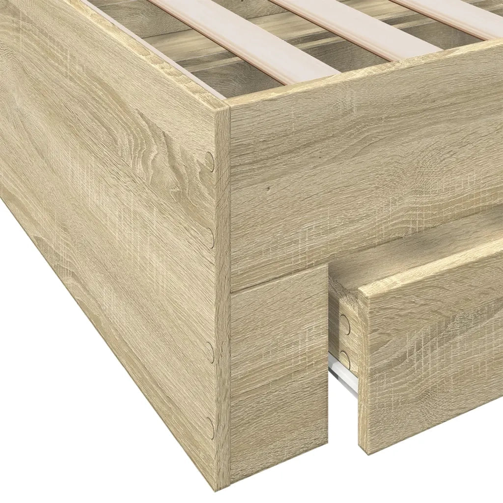 Giroletto Cassetti Rovere Sonoma 75x190 cm Legno Multistrato 3280442
