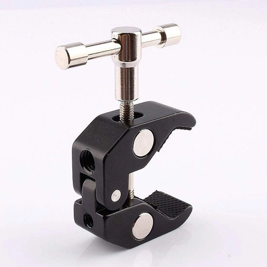 Clip Antislip Multifunzionale per Fotocamere DSLR - Lame in Lega di Alluminio - Peso Massimo 2 kg - Apertura Adattabile 10-41 mm