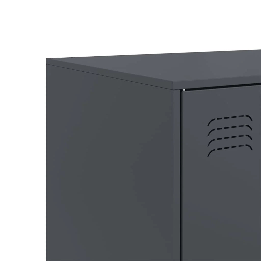 Buffet credenza cassettiera armadio mobile contenitore organizer per cucina soggiorno salotto 67 x 39 x 107 cm acciaio antracite 02_0029696