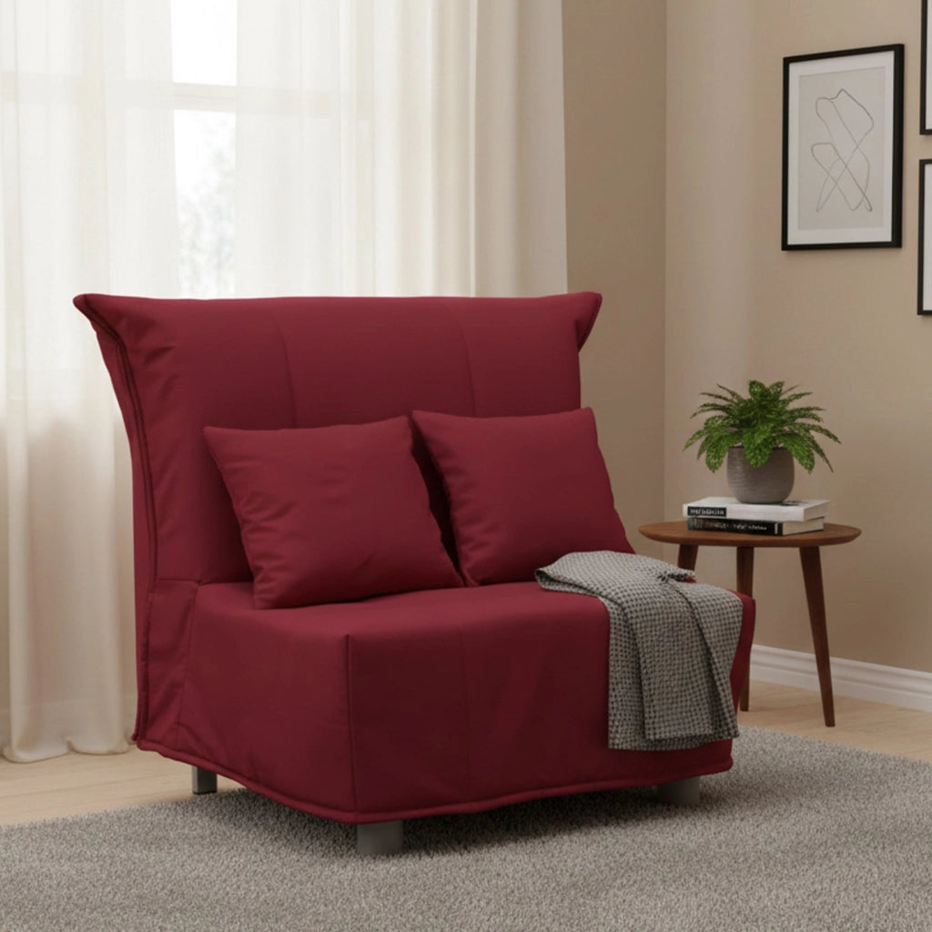 Poltroncina Andreou, Poltrona Sfoderabile Made in Italy, 85x90x85h cm Rosso