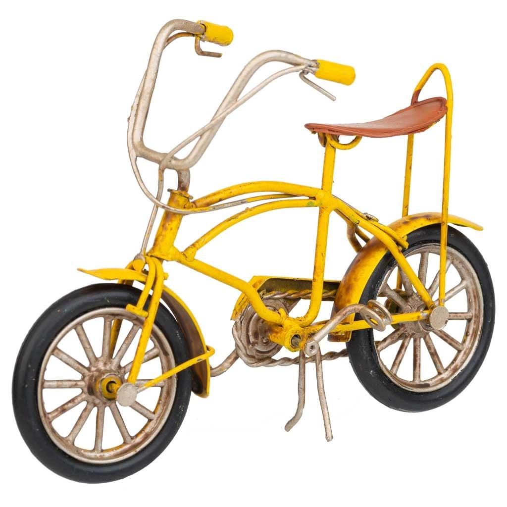 Bicicletta in metallo gialla 16x5x11,5h