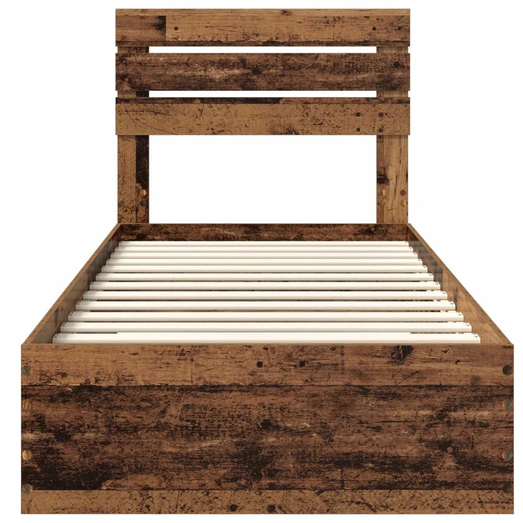 Struttura del letto con cassetto con testiera Legno multistrato 3411697
