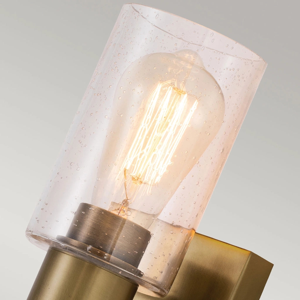 Applique Contemporanea Deryn Acciaio Ottone Naturale 1 Luce E27