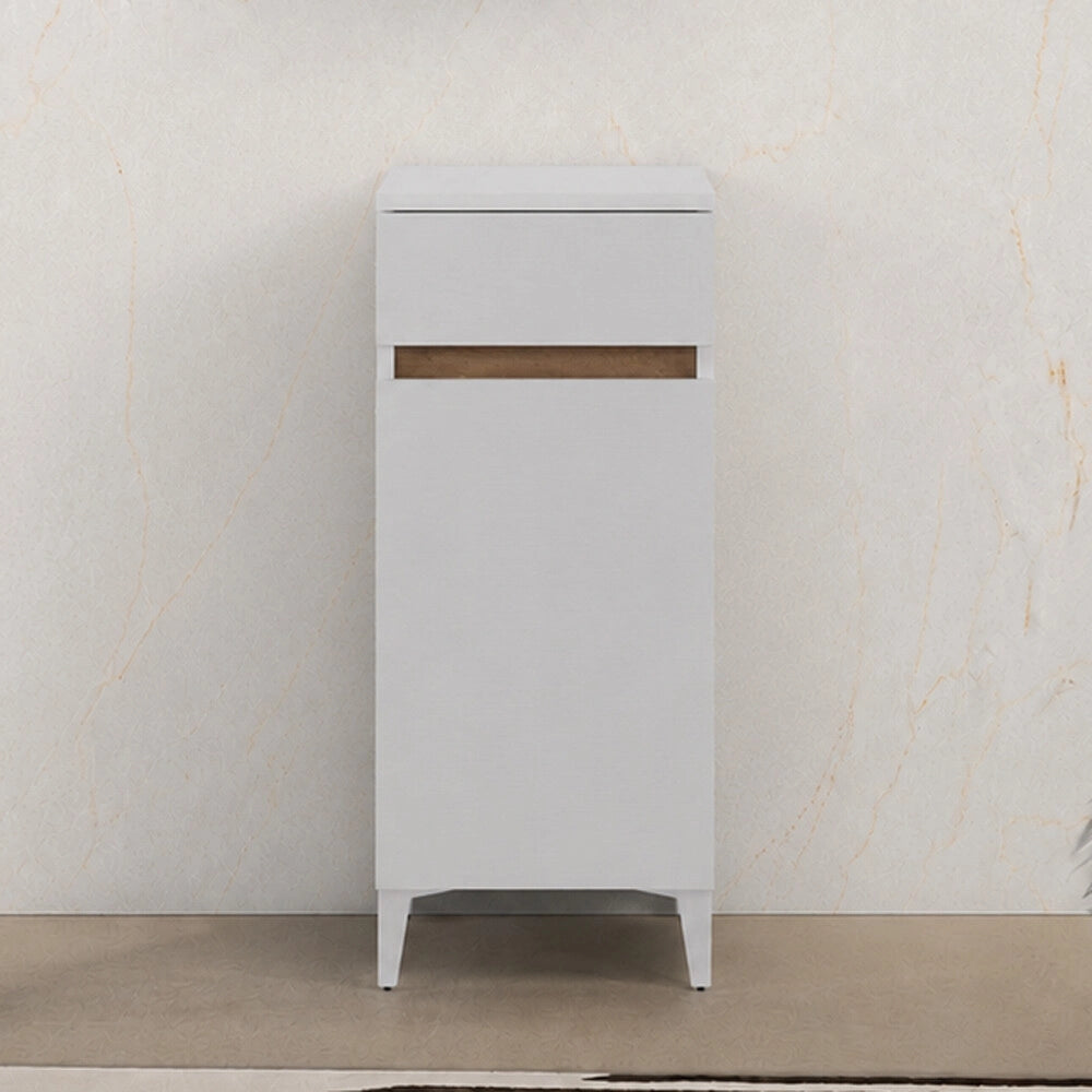 Mobile bagno multiuso 35 cm bianco 1 anta e 1 cassetto Kleo