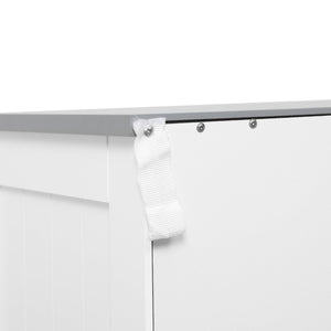 Mobiletto Bagno 2 Ante 2 Cassetti 1 Ripiano 68x33x76 cm in MDF Bianco
