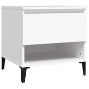 Tavolino | Tavolo laterale Bianco 50x46x50 cm in Legno Multistrato