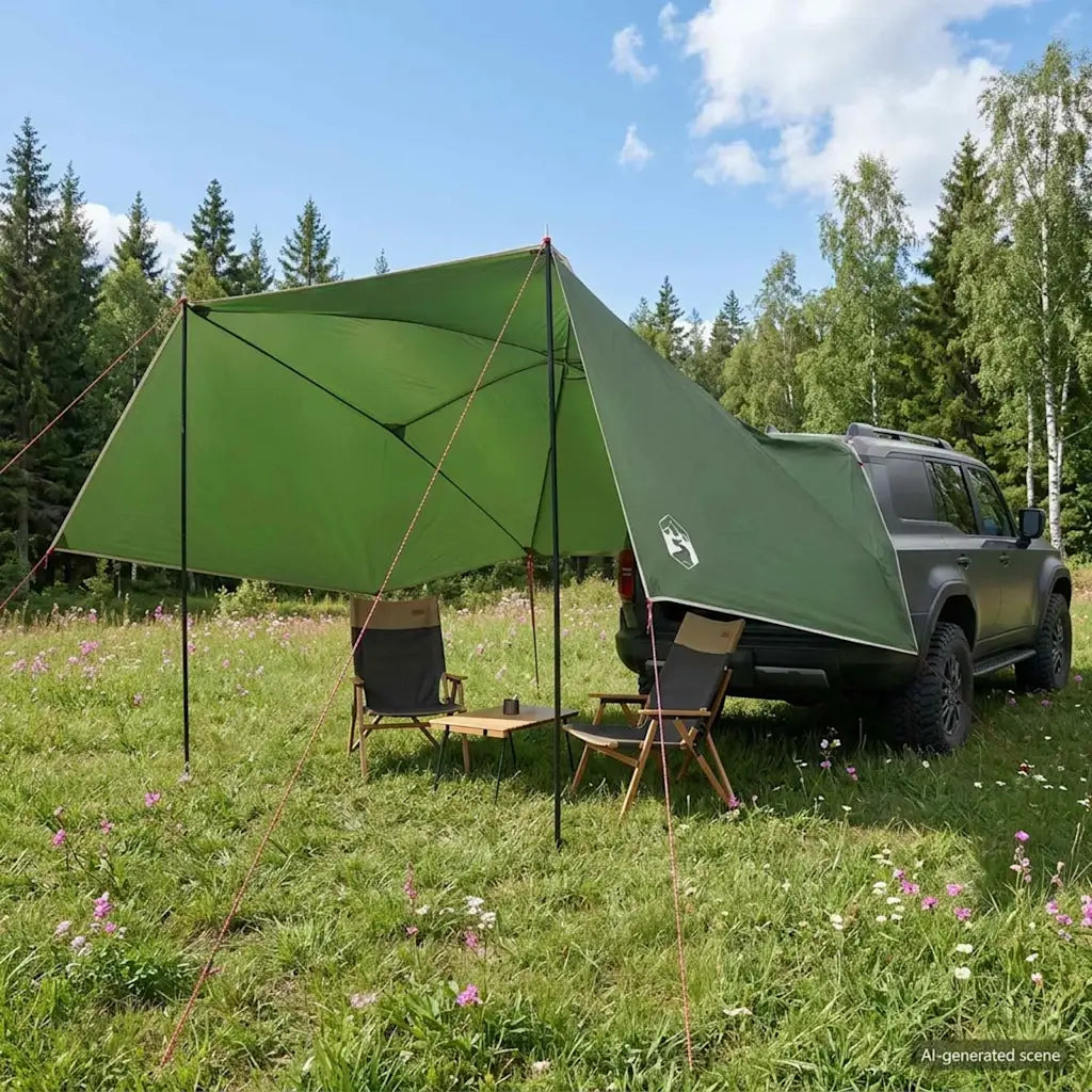 Tenda da auto Verde 308 x 215 x 220 cm Poliestere e Acciaio 42028547