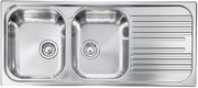 Lavello ATLANTIC 116X50 2 vasche destre+ gocciolatoio ACCIAIO INOX 010547.D1.01.2016