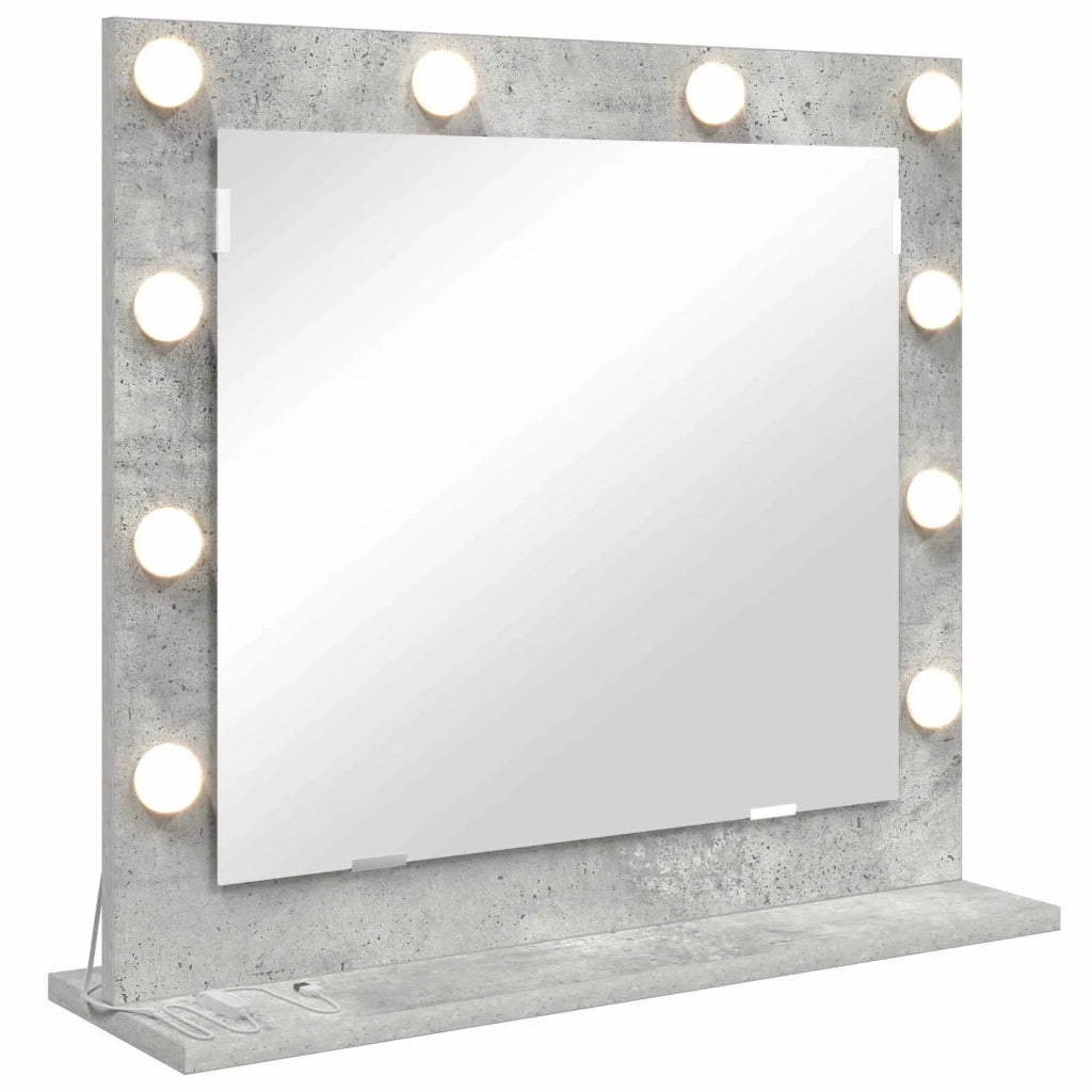 Specchio da Vanità Grigio cemento 60 x 55 x 18 cm Rettangolare 868288