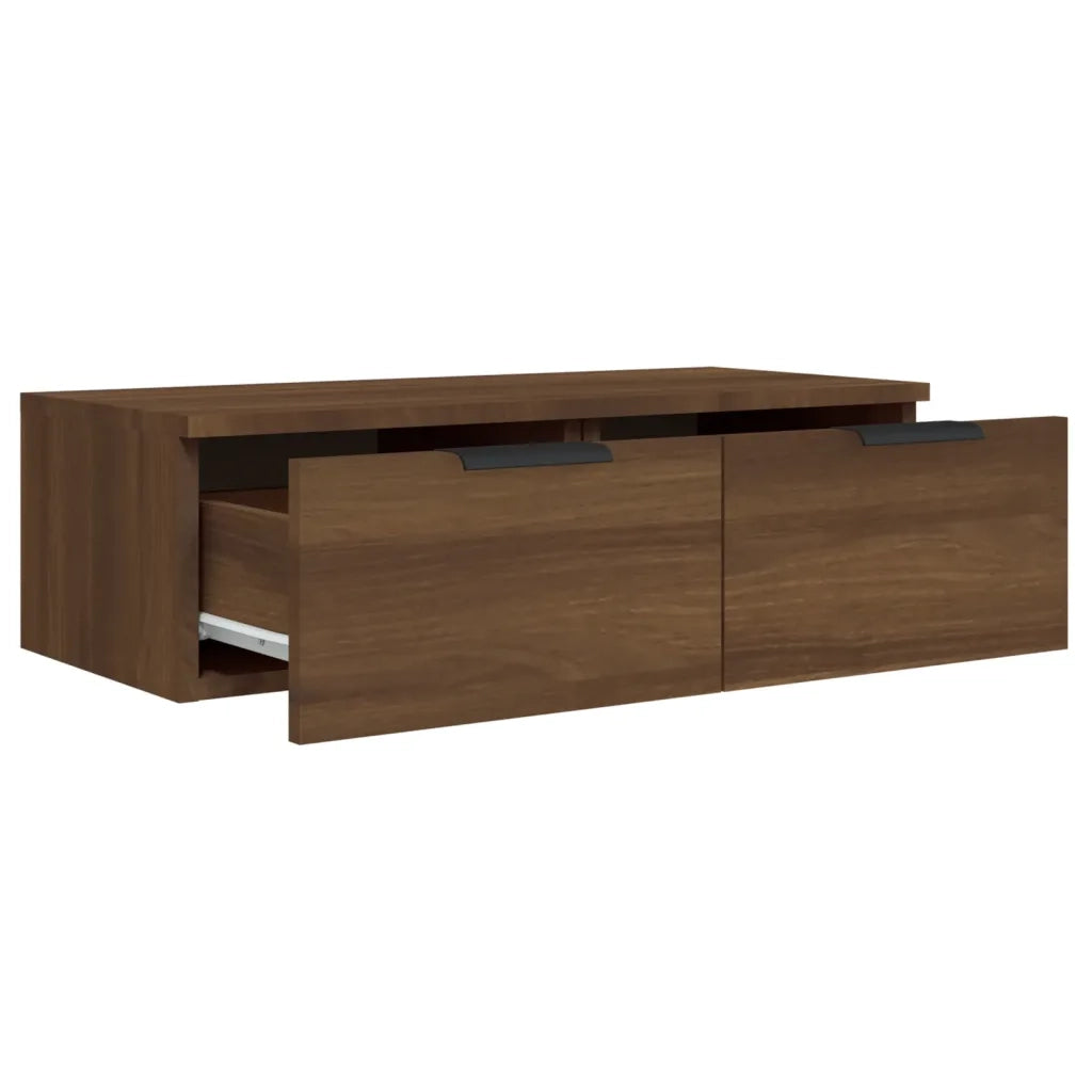 Mobili Pensili 2 pz Marrone Rovere 68x30x20cm Legno Multistrato cod mxl 32807