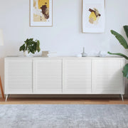 Ante a Lamelle 4 pz Bianche 69x59,4 cm in Legno di Pino 151168