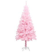 Albero di Natale Preilluminato con Palline Rosa 120 cm PVC 3077583