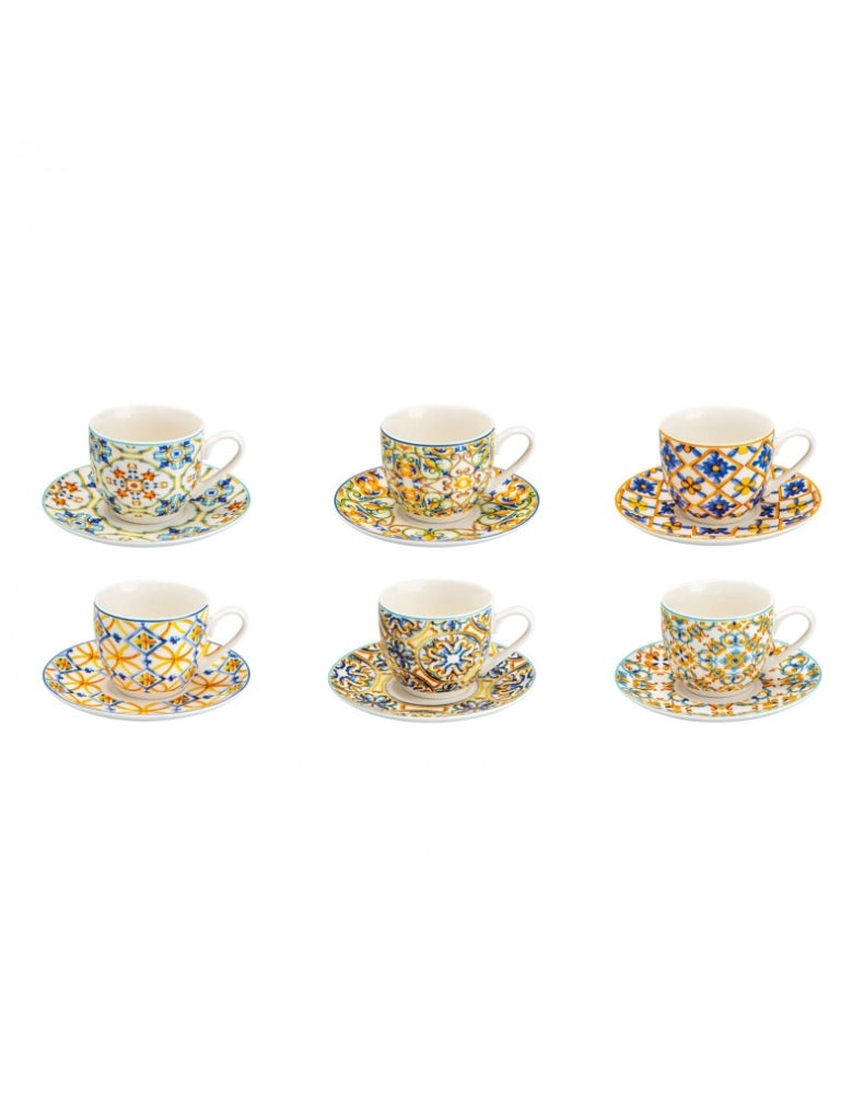 Tazzina caffè medicea set 6 pz new bone china