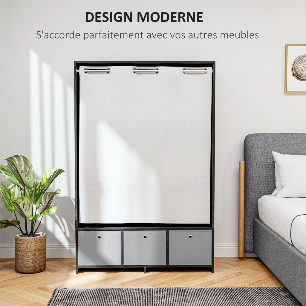 Armadio con porta scorrevole ¨C zephmum ¨C bianco 105x48x160 cm