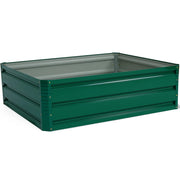 Fioriera rialzata 100 x 80 x 30 cm robusta e durevole atmosfera accogliente acciaio verde scuro 20_0012216