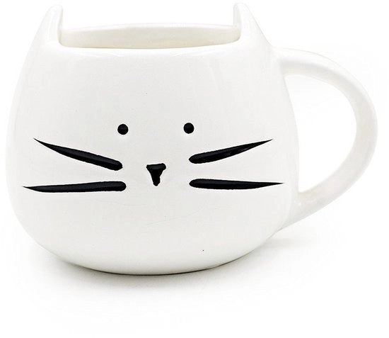 Ceramica per Caffè, Tè e Latte in Porcellana con Forma di Gatto