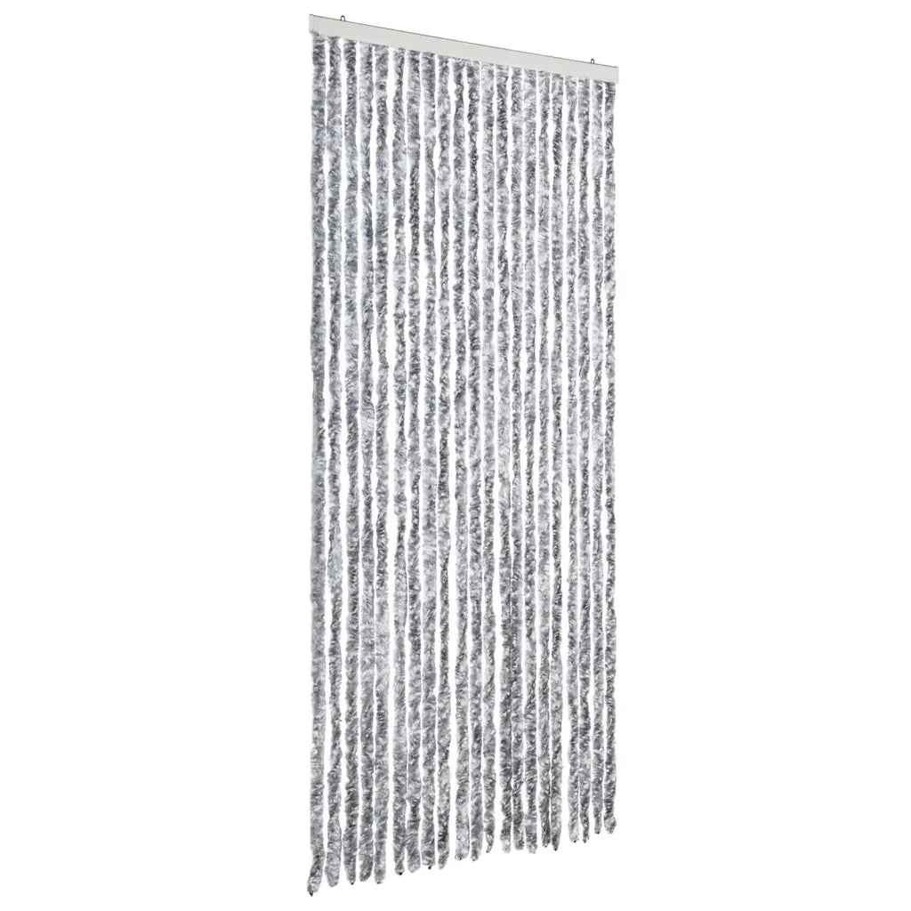 Zanzariera Bianco e Grigio 90x200 cm Ciniglia CFW3687811