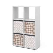 Vicco Scaffale Bianco 72 x 107.8 cm con 4 scatole pieghevoli opt.1