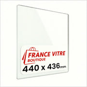 440 x 436 x 4 mm - Vetro per stufa a legna - vetro camino di ricambio - vetro per caminetto resistente al fuoco - France Vitre