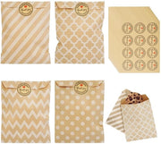 Pacchetti di pane al burro 100 pezzi - Sacchetti di carta per dolci - Pacchetti di regalo - Resistenti all'umidità - Resistenti al grasso - 13 x 16 cm - Ambientalmente compatibili