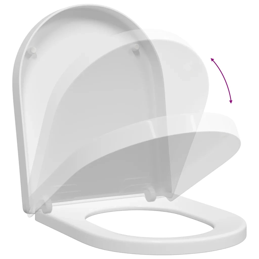 vidaXL Sedile del WC Bianco 48 x 36.5 x 4.5 cm Polipropilene